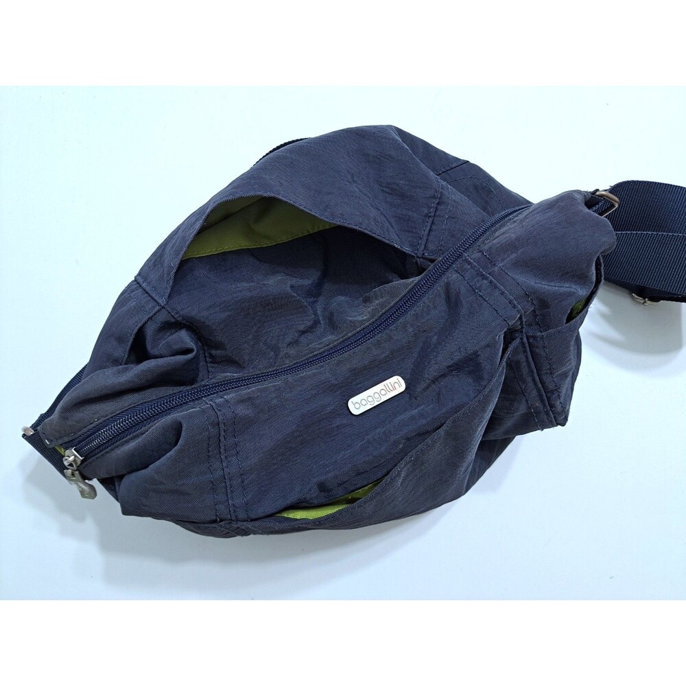Baggallini Hobo Tote Bag Womens Medium Blue Nylon Crossbody Travel Hobo Purse - Picture 6 of 8